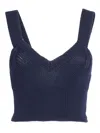 Ballantyne Perforated Blue Top In Blue