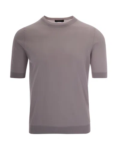 Ballantyne T-shirt In Maglia Grey Stone In Brown