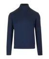 Ballantyne Turtleneck Sweater Knitwear Blue In Blue