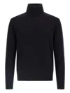 Ballantyne Wool Turtleneck Sweater In Black