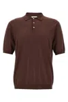 Ballantyne Brown Ultralight Cotton Polo Shirt