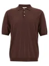 Ballantyne Brown Ultralight Cotton Polo Shirt In Brown