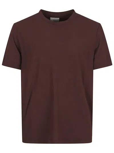 Ballantyne Ultralight Cotton T-shirt With Crewneck In Brown