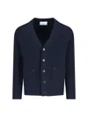 Ballantyne V-neck Cardigan In Blue