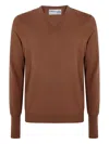 Ballantyne V Neck Pullover Clothing In Brown