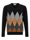 Ballantyne Argyle Pattern Sweater Sweaters And Cardigans Black In Black