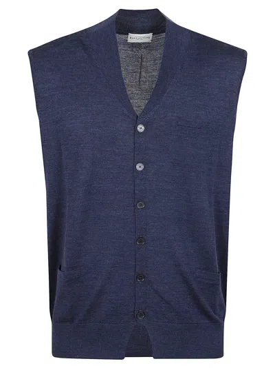 Ballantyne V Neck Gilet In Black