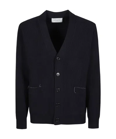 Ballantyne V-neck Knitted Cardigan In Black