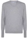 Ballantyne V Neck Pullover In Gray
