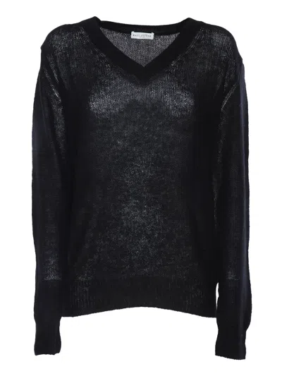 Ballantyne V Neck Pullover In Black