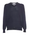 Ballantyne V Neck Pullover In Blue