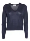 Ballantyne V-neck Pullover In Blue