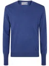 Ballantyne V Neck Pullover In Blue