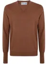 Ballantyne V Neck Pullover Clothing In Brown