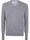 Ballantyne V Neck Pullover Clothing In Grey