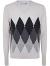 Ballantyne V Neck Pullover In White