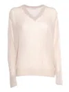 Ballantyne V Neck Pullover In Multi