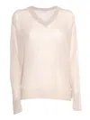 Ballantyne V Neck Pullover In Multicolor