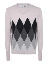Ballantyne V Neck Pullover In White