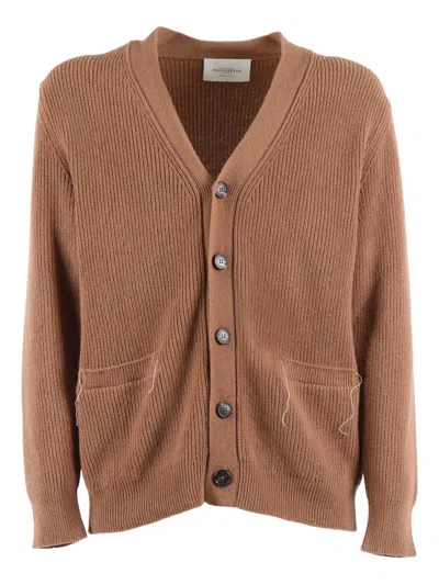 BALLANTYNE V-NECK RIBBED CARDIGAN