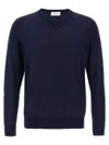 Ballantyne 'v Neck' Sweater In Blue