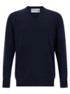 Ballantyne Plain V-neck Sweater In Blue