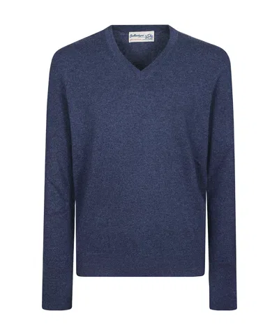 Ballantyne V-neck Sweater In Blue