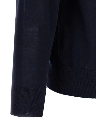 Ballantyne V Neck Sweater In Blue
