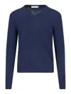 Ballantyne V Neck Pullover In Blue