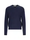 Ballantyne V Neck Pullover In Blue