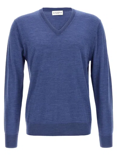 Ballantyne V Neck Sweaters And Cardigans In Blue