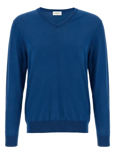 Ballantyne V Neck Sweaters And Cardigans In Blue
