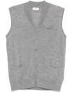 Ballantyne V-neck Vest In Grey