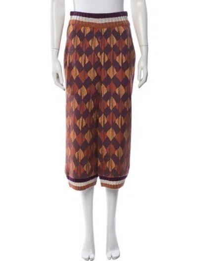 Pre-owned Ballantyne Virgin Wool Wide Leg Pants In Multi