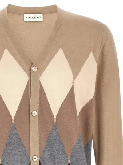 Ballantyne V-neck Cardigan In Neutral