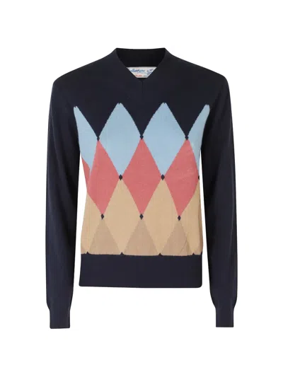 Ballantyne V-neck Sweater In Multi