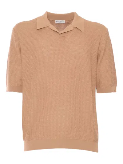 BALLANTYNE WAFFLE-KNIT POLO SHIRT