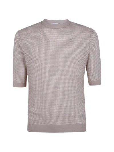 Ballantyne Waffle-knit Cotton T-shirt In Gray