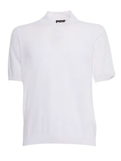 Ballantyne White Cotton Polo