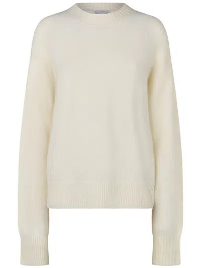 Ballantyne White Relaxed-fit Ribbed-cuff Sweater In Neutral