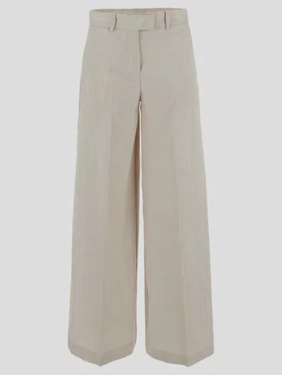 Ballantyne Woman Pants Grey Size 12 Cotton In Gray
