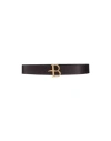 Ballantyne Woman Belt Black Size 30 Soft Leather In Black