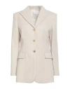 Ballantyne Woman Blazer Beige Size 6 Polyester, Virgin Wool, Elastane In Neutral