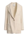 Ballantyne Woman Blazer Beige Size 8 Polyester