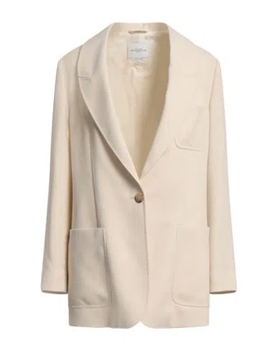 Ballantyne Woman Blazer Beige Size 8 Polyester