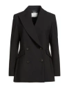 Ballantyne Woman Blazer Black Size 10 Polyester, Virgin Wool, Elastane
