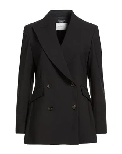 Ballantyne Woman Blazer Black Size 10 Polyester, Virgin Wool, Elastane