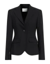 Ballantyne Woman Blazer Black Size 4 Polyester, Virgin Wool, Elastane