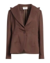 Ballantyne Woman Blazer Brown Size 8 Polyester