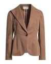 Ballantyne Woman Blazer Camel Size 8 Cotton, Elastane In Beige